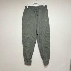 Wilo The Label Green Nylon Track Joggers Parachute Pants XS